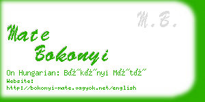 mate bokonyi business card