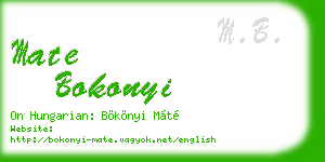 mate bokonyi business card